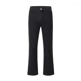 Jeans pour hommes Spring Street Shooting Loose Hommes Luxe Clean Fit Micro-empilé Mâle Américain Basic Minimaliste Mens Denim Pantalon