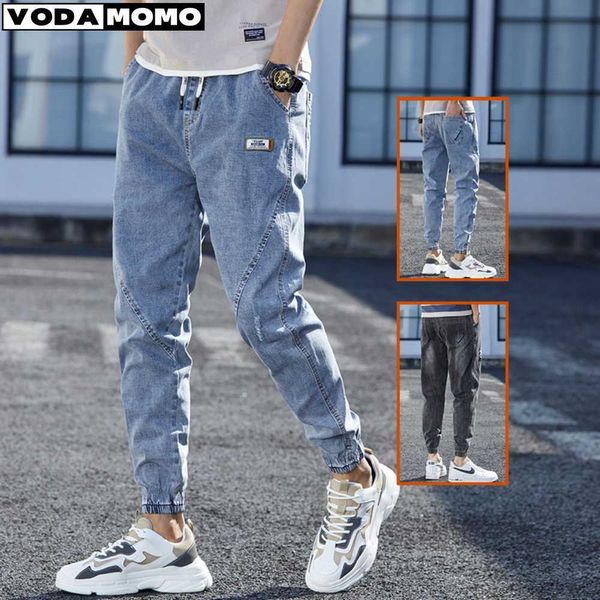 Jeans pour hommes Printemps Été Noir Bleu Cargo Jeans Hommes Streetwear Denim Jogger Pantalons Hommes Baggy Harem Jeans hommes pantalons Pantalons 4XL 5XL Jeans Z0508