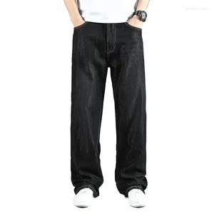Jeans pour hommes Printemps Été Noir Hommes Casual Lâche Baggy Denim Pantalon Droit Streetwear Grande Taille Vêtements