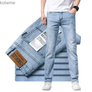 Jeans pour hommes printemps été décontracté affaires mode blanc bleu Stretch Denim pantalon mâle marque vêtements 2024 nouveaux hommes Jeans YQ240205