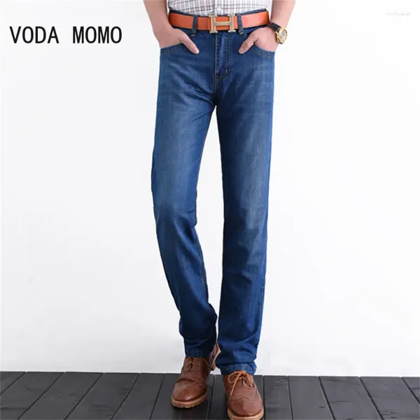 Jeans para hombres primavera verano algodón denim hip hop hop hop joggers joggers street streetwear pantalones azules hombre pantalones