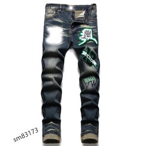 Heren jeans lente/zomer lange slanke broek hoogwaardige mode shorts motorfiets scheuring jeans m349317362