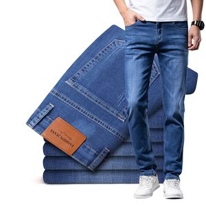 Jeans pour hommes printemps été hommes Stretch Jeans mode décontracté Slim Fit Denim pantalon mâle bleu pantalon homme vêtements 230506