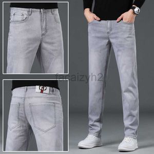 Jeans masculin printemps / été nouveau jeans masculin jeune pantalon élastique pantalon fumé à cendre grand jean masculin plus pantalon taille