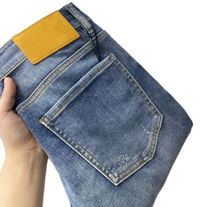 Heren jeans lente zomer dunne denim slank fit Europees Amerikaans high-end merk kleine rechte broek jh6060-0