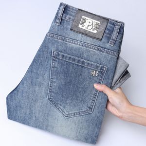 Jeans masculin printemps d'été mince masculin slim slim américain tbicon marque haut de gamme petit pantalon droit QK156-00
