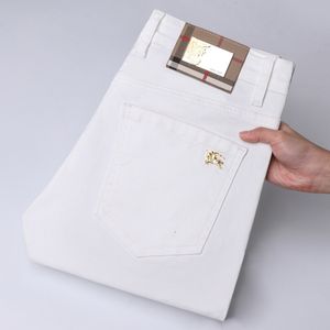 Jeans masculin printemps d'été mince masculin slim fit européen tbicon marque haut de gamme petit pantalon droit QK131-00