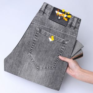 Jeans masculin printemps d'été mince masculin slim slim American pricon marque haut de gamme petit pantalon droit QK137-09