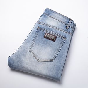 Heren jeans lente zomer dunne mannen slanke fit Europees Amerikaans dgicon high-end merk kleine rechte broek Q9582-00