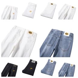 Männer Jeans Frühling Sommer Dünne Slim Fit Europäischen Amerikanischen High-end-Marke Kleine Gerade Doppel F Hosen KF9928-1