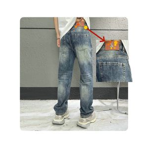 Heren jeans lente zomer dunne yslicon mannen rechte been los fit European cdicon high-end merk kleine rechte broek lxk100