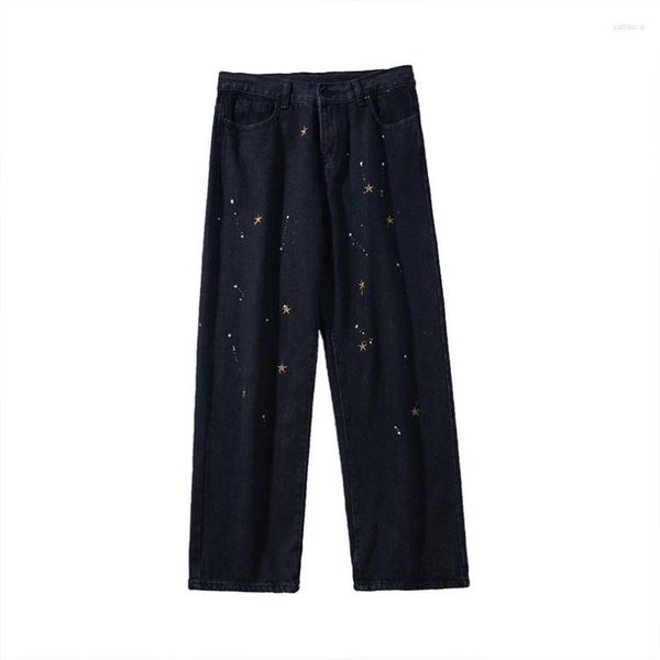 Pantalones vaqueros con bordado de estrellas para hombre