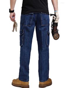 Jeans voor heren Rechte cargobroek Heren Katoen Werkkleding Outdoor-tactiek Duurzame denim lange broek Casual 2023