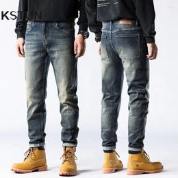 Jeans pour hommes droits pour hommes pantalons en denim stretch décontracté streetwear vêtements pantalons pleine longueur 2024 automne haute qualité