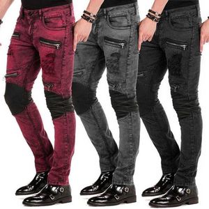 Jeans pour hommes Jeans droits Hommes taille haute Jean printemps été Boyfriend Jeans Streetwear Skinny Cacual Designer Long Denim Pantalon Pantalon T221104