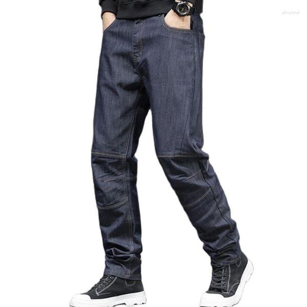 Jeans pour hommes Straight Loose Mens Denim Cargo Pants Loisirs Homme Vêtements Jean Pantalon Plus Size 44 Extra-long