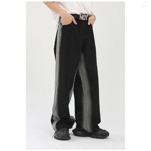 Jeans pour hommes droit jambe large haute qualité mâle rue Y2K tous les pantalons de match Campus décontracté pantalons amples Hombre