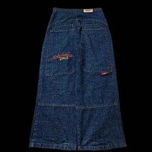 Jeans voor heren Street retro indigo print stiksel jeans met hoge taille en wijde pijpen hiphop punk vintage rechte denim broek voor heren en dames T231222