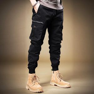 Heren Jeans Straat Stijl Mode Mannen Losse Fit Big Pocket Casual Cargo Pants Overalls Designer Hip Hop Joggers Enkellebanden Broek