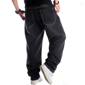 Men's Jeans Street Trends Black Lavage Hip Hop Lavage Hop Hop Baggy pour Hiphop Skateboard Hiphop Pantalon Loose plus taille 44 46