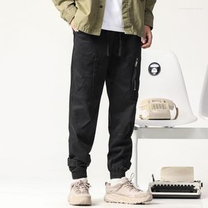 Heren Jeans Streetwear Cargo Broek Mannen Trekkoord Enkellange Broek Katoen Mode Kaki Casual Werk Joggingbroek