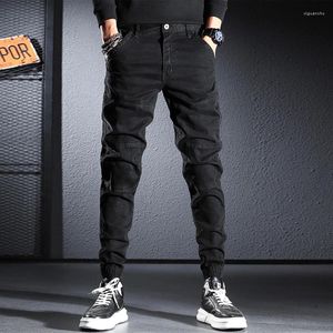 Jeans pour hommes Streetwear Mode Hommes Noir Couleur Multi Poches Casual Cargo Pantalon Hombre Spliced Designer Hip Hop Joggers Salopette