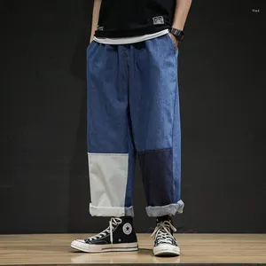 Jeans pour hommes Streetwear Pantalon Patchwork Pantalon Japonais Lâche Casual Hommes Hip Hop Mode Jogging Femme Pantalon de Survêtement 5XL