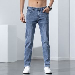 Herenjeans strekken Skinny Spring Fashion Casual Cotton Denim Slim Fit broek Mannelijke broek 220924