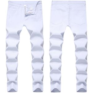 Hommes Jeans Style Hommes Blanc Slim Fit Jeans Mode Stretch Casual Skinny Jeans Hommes Crayon Pantalon Coton Denim Pantalon Mâle 2840 221008