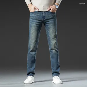 Jeans pour hommes Sulee 2024 Automne et hiver polyvalent rétro droit coupe ample mode pantalon en denim coréen