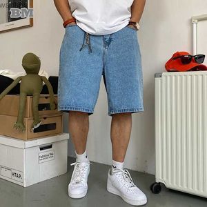 Heren Jeans Zomer Amerikaanse mode casual retro denim shorts Koreaanse straat kleding rechte losse cargo broek Harajuku jeans heren kledingL2404
