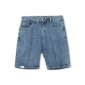 Jeans masculin Summer Casual Blue Denim Shorts mâle y2k coréen fashion mince trimestre droit