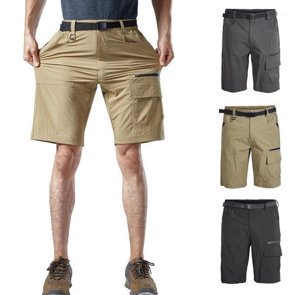 Pantalones vaqueros de verano para hombre, pantalones cortos elásticos de secado rápido para senderismo, herramientas multibolsillo para viajes, deportes al aire libre, tácticos