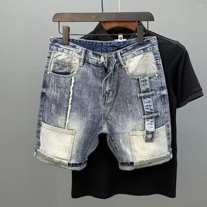 Jeans pour hommes été luxe vêtements pour hommes Cargo lavé Kpop Y2K Designer Streetwear solide petit ami Vintage déchiré Denim Shorts