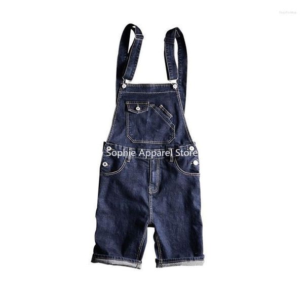 Jeans pour hommes Summer Hommes Bib Salopette Pantalon Femmes Denim Jean Shorts Skinny Couple Kpop Vêtements Street Wear260b