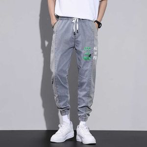 Heren jeans zomer mannen mode harem broek casual hiphop streetwear harajuku joggers joggroeven denim broek plus maat m 5xl 220923