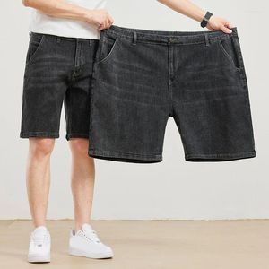 Heren jeans zomer mannen plus denim shorts los stretch big size hoog getailleerde 54 56