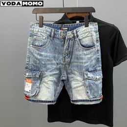 Herenjeans Zomer Herenmode Zaktas Jeans Losse Rechte Hoed Jeans Heren Straatkleding Shorts Roba MensL2403