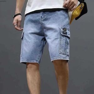 Jeans masculin Summer Color Color Denim Shorts coréens édition coréenne Homme Pantalon Mid Pantalon Five Point Set Product Poplin Pantl2404