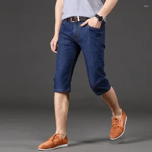 Heren jeans zomer het rechte poot shorts broek mannelijke Koreaanse jeugd stretch denim korte mannen