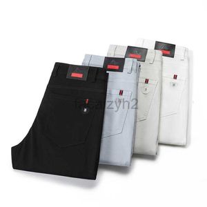 Heren jeans zomer dunne elastische denim casual broek heren zakelijk recht losse broek jeugdjeans plus size broek