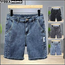 Jeans masculin Summer Mens Mens Business Denim Shorts à la mode et décontractée élastique ultra-mince jeans courts bermuda vestiges ROPA HABREL2404