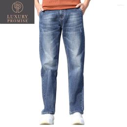 Jeans pour hommes été Section mince hommes rétro grande taille Baggy lavé Denim pantalon homme Hiphop Skateboarder bleu pantalon à jambes larges