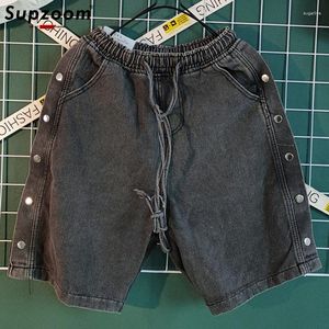 Jeans pour hommes Supzoom arrivée fermeture éclair solide Cargo pantalon couleur claire lavage Shorts droite Tube salopette Robin décontracté hommes