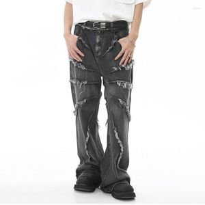 Jeans pour hommes SYUHGFA personnalité gland été Hip Hop en lambeaux Streetwear ample mode mâle jambe large épissé Denim pantalon