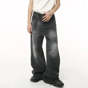 Jeans pour hommes SYUHGFA Vintage Baggy Denim Pantalon 2023 Streetwear Large Jambe Pantalon Lâche Mode Distressed Straight