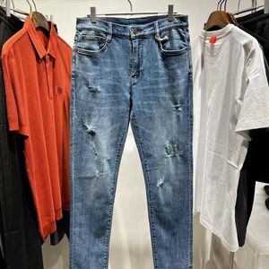 Jeans pour hommes Top Qualité HMS 2023SS Vintage Washed Ripped Y2K Streetwear Pantalons de survêtement Pantalons Vêtements Vêtements