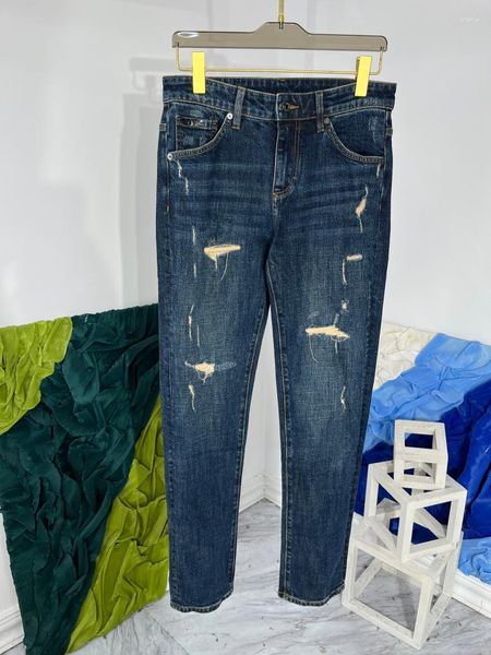 Jeans para hombres TR09309 Moda 2023 Pista de lujo Diseño europeo Ropa de estilo de fiesta