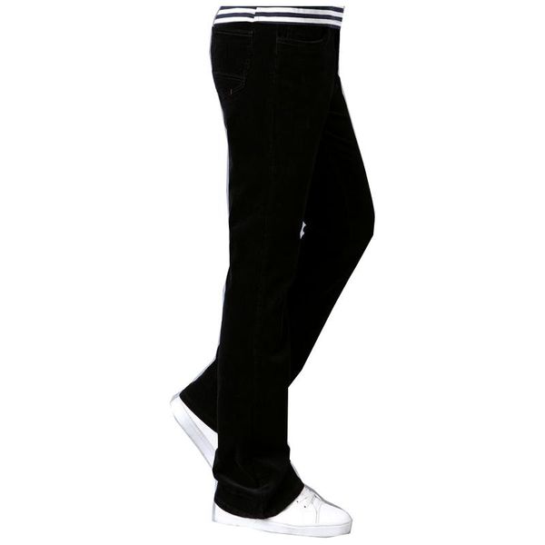 Pantalon Jeans Homme Business Velours Côtelé Casual Slim Pantalon Évasé Blanc Rouge Noir