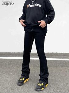 Jeans masculin jeans ultra minces hommes de la ligne lumineuse de la ligne lumineuse de la cheville élastique de la cheville coréenne fashion quotidien simple solide entièrement apparié s-3xl wx